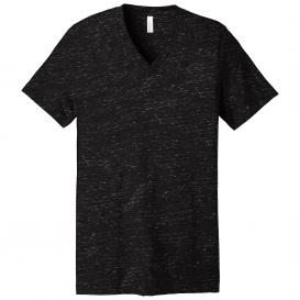 Bella + Canvas BC3655 Unisex Textured Jersey V-Neck Tee - Black Marble