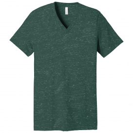 Bella + Canvas BC3655 Unisex Textured Jersey V-Neck Tee - Forest Marble