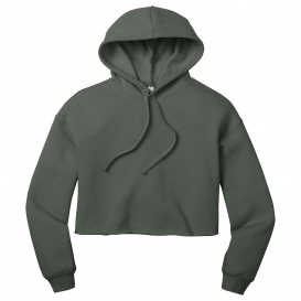 Bella + Canvas BC7502 Women\'s Sponge Fleece Cropped Hoodie - Military Green