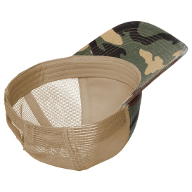 Port Authority C600 Distressed Mesh Back Cap - Military Camo/Khaki