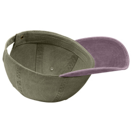 Port Authority CP83 Two-Tone Pigment-Dyed Cap - Khaki/Maroon