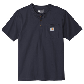 Carhartt K84 Workwear Short Sleeve Henley T-Shirt - Navy