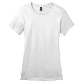 District DM104L Ladies Perfect Weight Crew Tee - Bright White