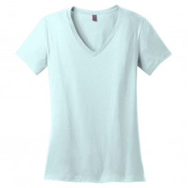 District DM1170L Women\'s Perfect Weight V-Neck Tee - Seaglass Blue