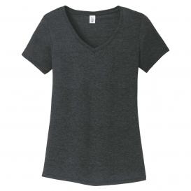 District DM1350L Women's Perfect Tri V-Neck Tee - Black Frost | Full Source