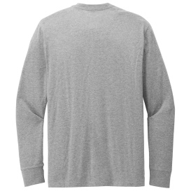 District DT109 Perfect Blend CVC Long Sleeve Tee - Light Heather Grey