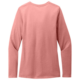 District DT110 Women\'s Perfect Blend CVC Long Sleeve Tee - Blush Frost