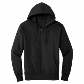 District DT1103 Perfect Weight Fleece Full-Zip Hoodie - Jet Black