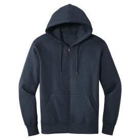 District DT1103 Perfect Weight Fleece Full-Zip Hoodie - New Navy