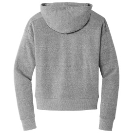 District DT1311 Women\'s Perfect Tri Fleece 1/2-Zip Hoodie - Grey Frost