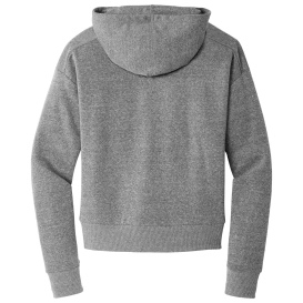 District DT1311 Women\'s Perfect Tri Fleece 1/2-Zip Hoodie - Heathered Charcoal
