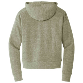 District DT1311 Women\'s Perfect Tri Fleece 1/2-Zip Hoodie - Military Green Frost