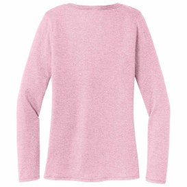 District DT135 Women's Perfect Tri Long Sleeve V-Neck Tee - Wisteria Heather