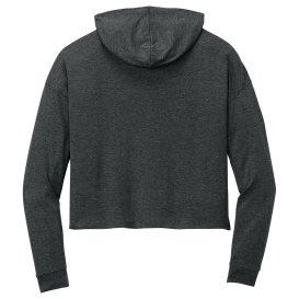 District DT1390L Women\'s Perfect Tri Midi Long Sleeve Hoodie - Black Frost