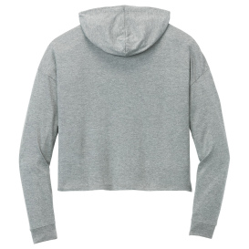District DT1390L Women's Perfect Tri Midi Long Sleeve Hoodie - Grey Frost