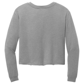 District DT141 Women\'s Perfect Tri Midi Long Sleeve Tee - Grey Frost