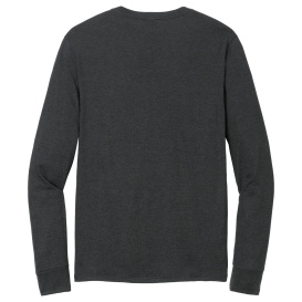 District DT145 Perfect Tri Long Sleeve Henley - Black Frost