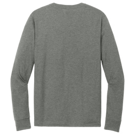 District DT145 Perfect Tri Long Sleeve Henley - Heathered Charcoal