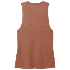 District DT153 Women\'s Perfect Tri Muscle Tank - Heathered Russet