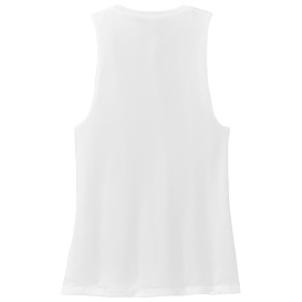 District DT153 Women's Perfect Tri Muscle Tank - White