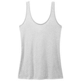 District DT154 Women's Perfect Blend CVC V-Neck Tank - Light Heather Grey