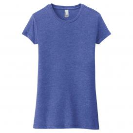 District DT155 Women\'s Fitted Perfect Tri Tee - Royal Frost