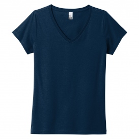 District DT5002 Women\'s The Concert Tee V-Neck - New Navy