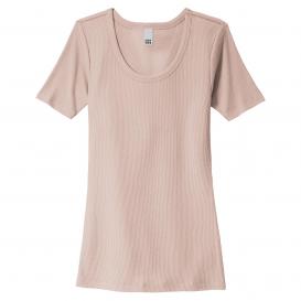 District DT6020 Women\'s V.I.T. Rib Scoop Neck Tee - Smokey Iris