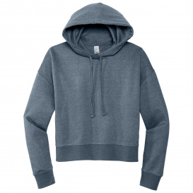 District DT6101 Womens V.I.T. Fleece Hoodie - Flint Blue Heather