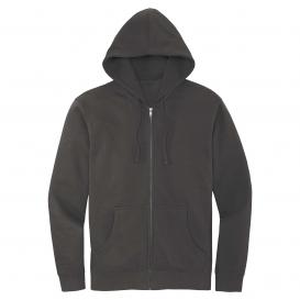 District DT6102 V.I.T. Fleece Full-Zip Hoodie - Charcoal