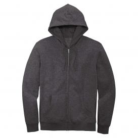 District DT6102 V.I.T. Fleece Full-Zip Hoodie - Heathered Charcoal