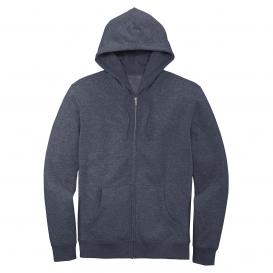 District DT6102 V.I.T. Fleece Full-Zip Hoodie - Heathered Navy