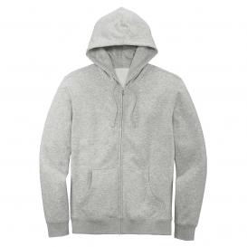 District DT6102 V.I.T. Fleece Full-Zip Hoodie - Light Heather Grey
