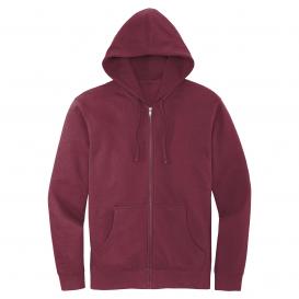 District DT6102 V.I.T. Fleece Full-Zip Hoodie - Plum