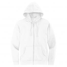 District DT6102 V.I.T. Fleece Full-Zip Hoodie - White