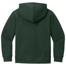 District DT6102Y Youth V.I.T Fleece Full-Zip Hoodie - Forest Green