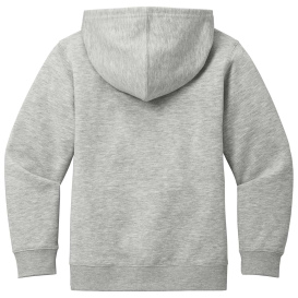 District DT6102Y Youth V.I.T Fleece Full-Zip Hoodie - Light Heather Grey