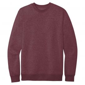 District DT6104 V.I.T. Fleece Crew Neck Sweatshirt - Heathered Cardinal