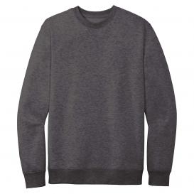 District DT6104 V.I.T. Fleece Crew Neck Sweatshirt - Heathered Charcoal