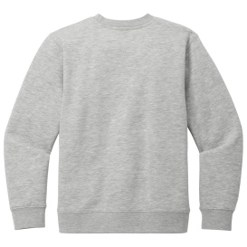 District DT6104Y Youth V.I.T Fleece Crew - Light Heather Grey