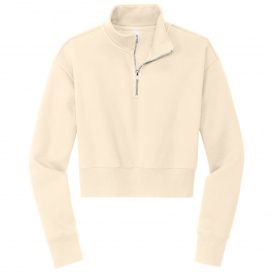 District DT6111 Women\'s V.I.T Fleece 1/2-Zip - Gardenia