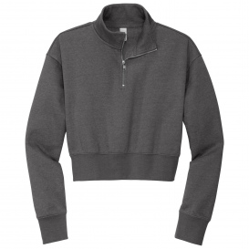 District DT6111 Women's V.I.T Fleece 1/2-Zip - Heathered Charcoal