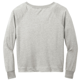 District DT672 Women's Featherweight French Long Sleeve Crewneck - Light Heather Grey