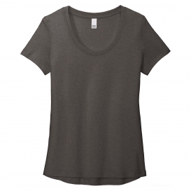 District DT7501 Women\'s Flex Scoop Neck Tee - Heathered Charcoal