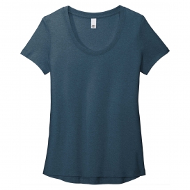 District DT7501 Women\'s Flex Scoop Neck Tee - Heathered Neptune Blue