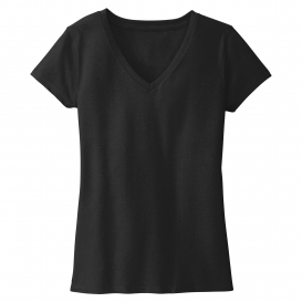 District DT8001 Women\'s Re-Tee V-Neck - Black