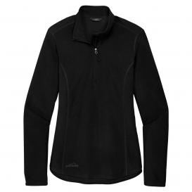 Eddie Bauer EB227 Ladies 1/2-Zip Microfleece Jacket - Black