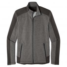 Port Authority F239 Grid Fleece Jacket - Grey Smoke Heather/ Grey Smoke