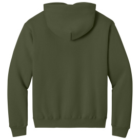 Jerzees H12M Rugged Unisex Hooded Sweatshirt - Military Green