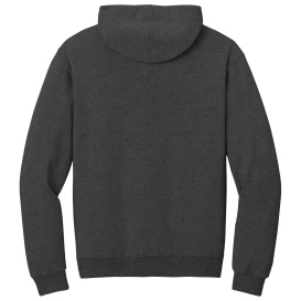 Jerzees IC49M Ultimate Unisex CVC Ring Spun Hooded Sweatshirt - Black Ink Heather
